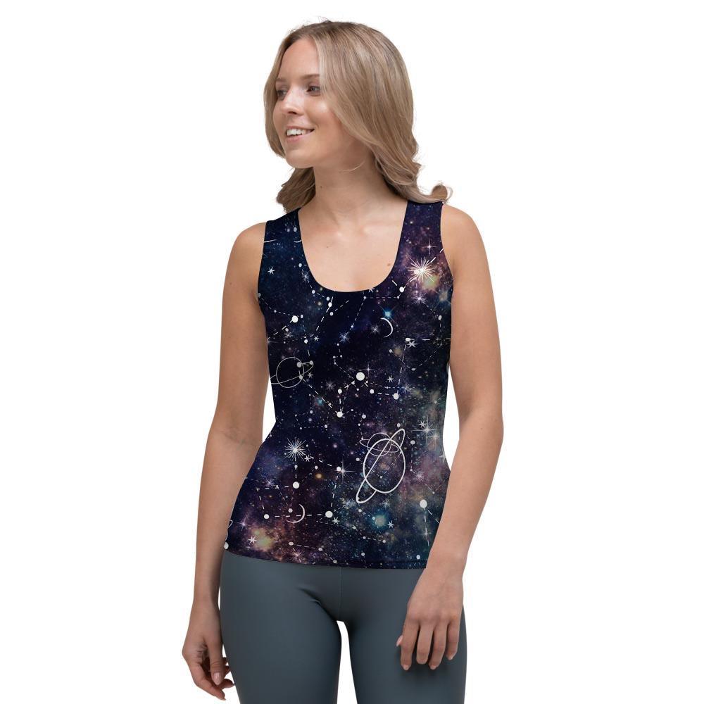 Star Constellation Galaxy Space Women's Tank Top-grizzshop