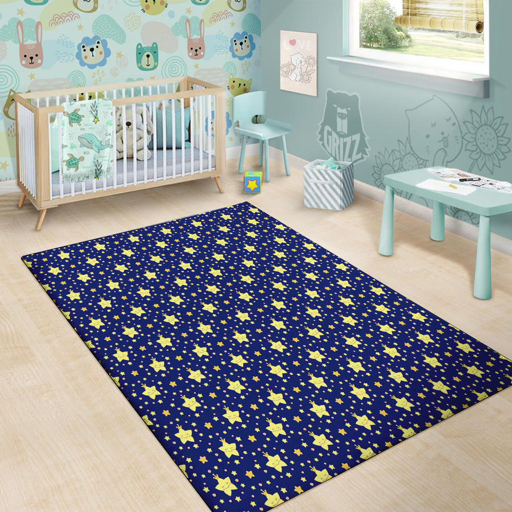 Star Cute Print Pattern Floor Mat-grizzshop
