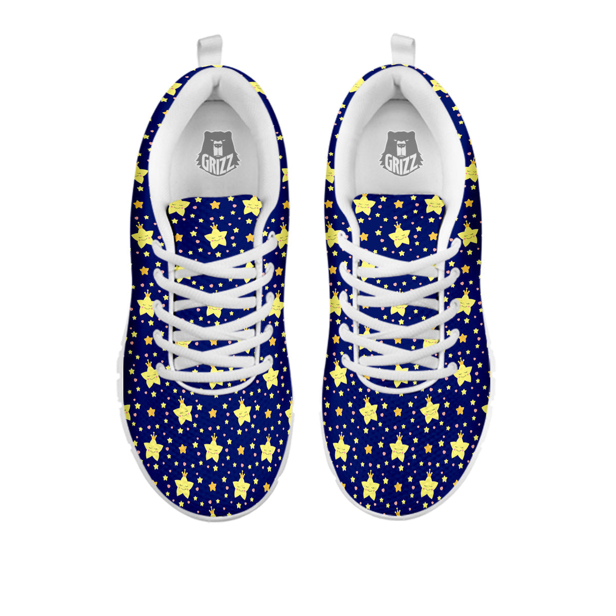 Star Cute Print Pattern White Sneaker-grizzshop