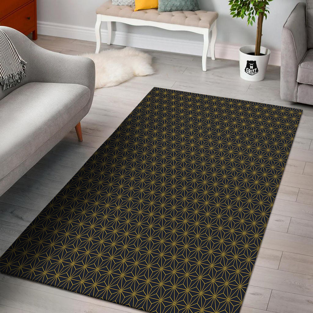 Star Geometric Print Pattern Floor Mat-grizzshop