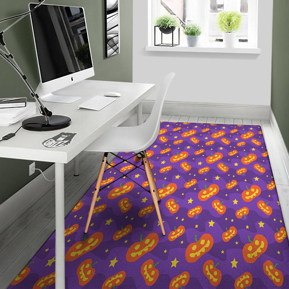 Star Halloween Print Pattern Floor Mat-grizzshop