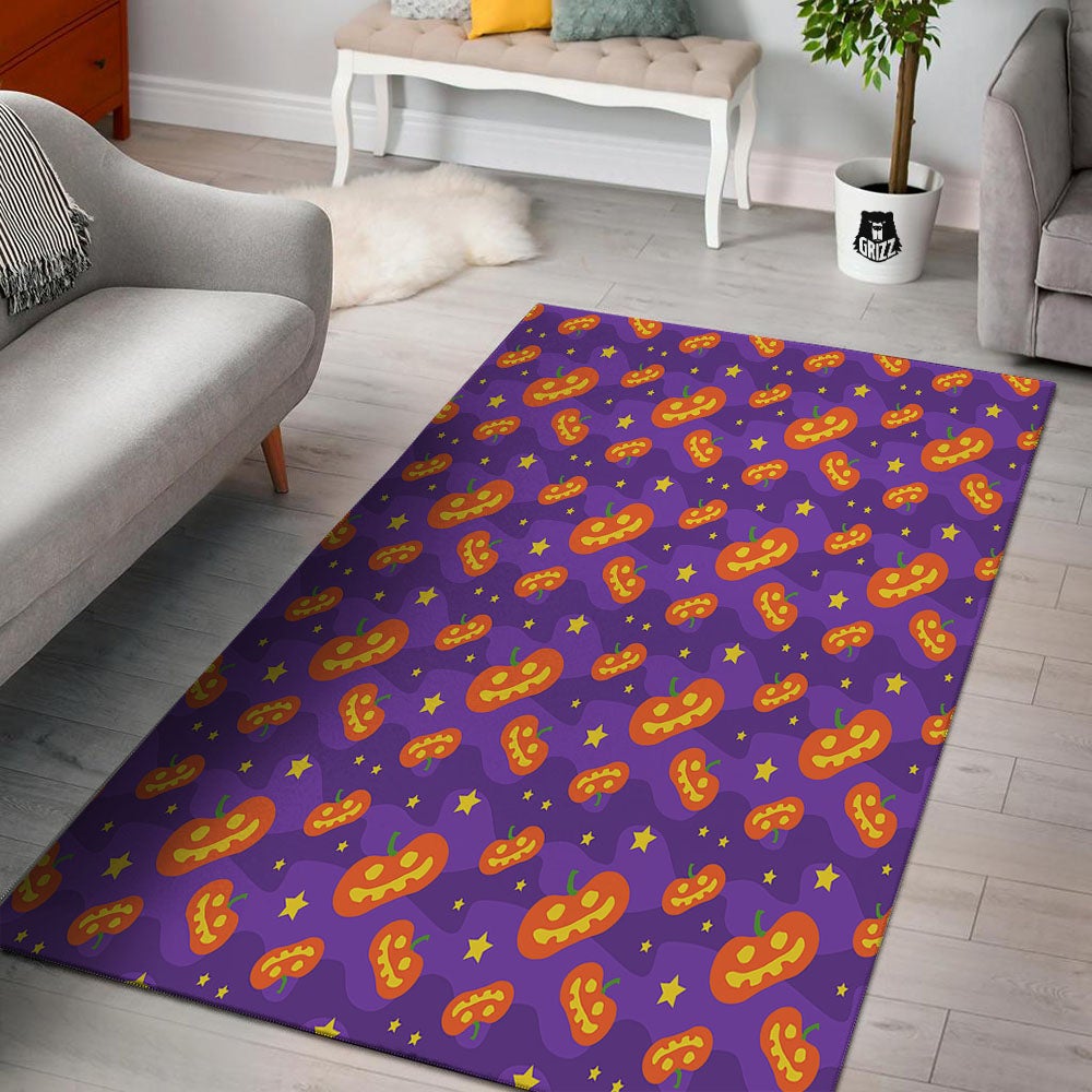 Star Halloween Print Pattern Floor Mat-grizzshop