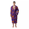 Star Halloween Print Pattern Men's Robe-grizzshop