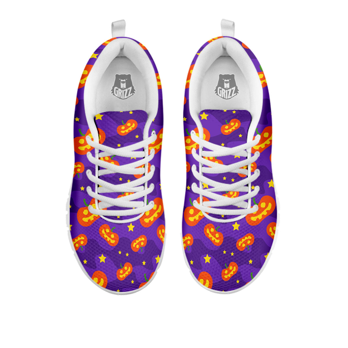 Star Halloween Print Pattern White Sneaker-grizzshop