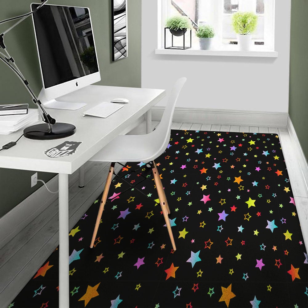 Star Lights Print Pattern Floor Mat-grizzshop