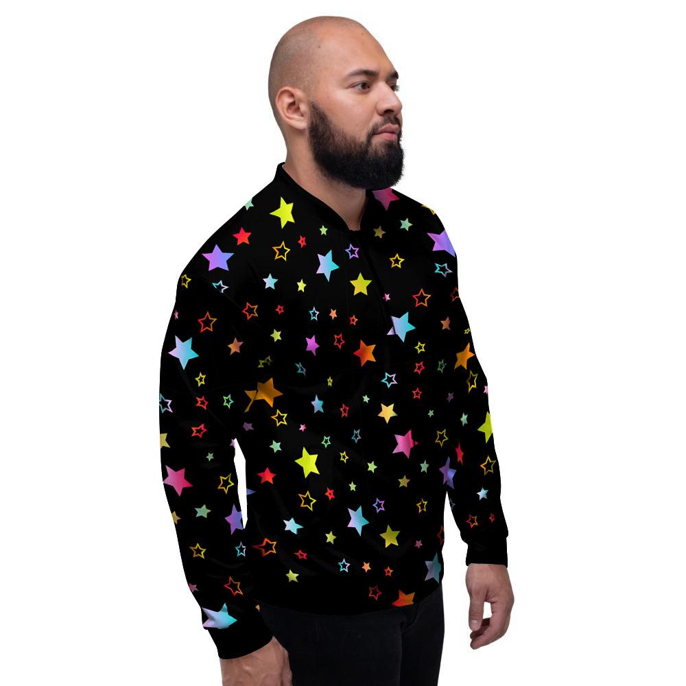 Star Lights Print Pattern Men's Bomber Jacket-grizzshop