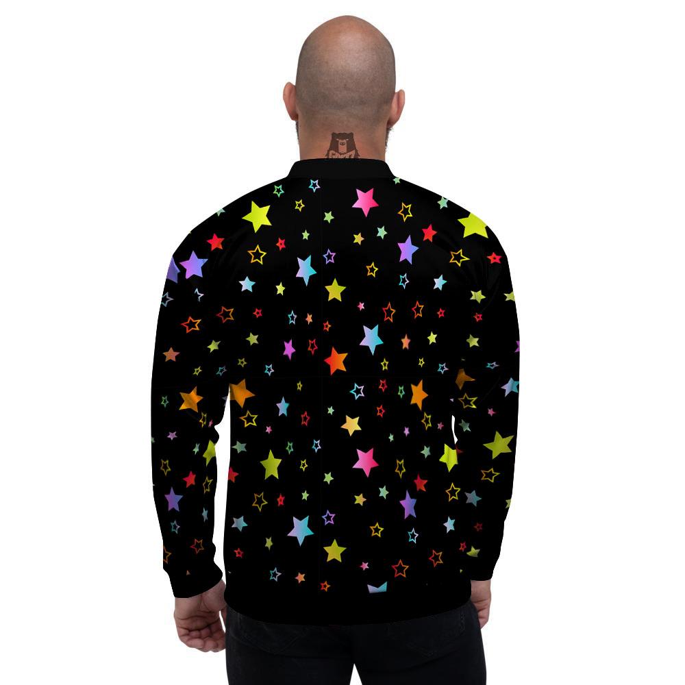 Star Lights Print Pattern Men's Bomber Jacket-grizzshop