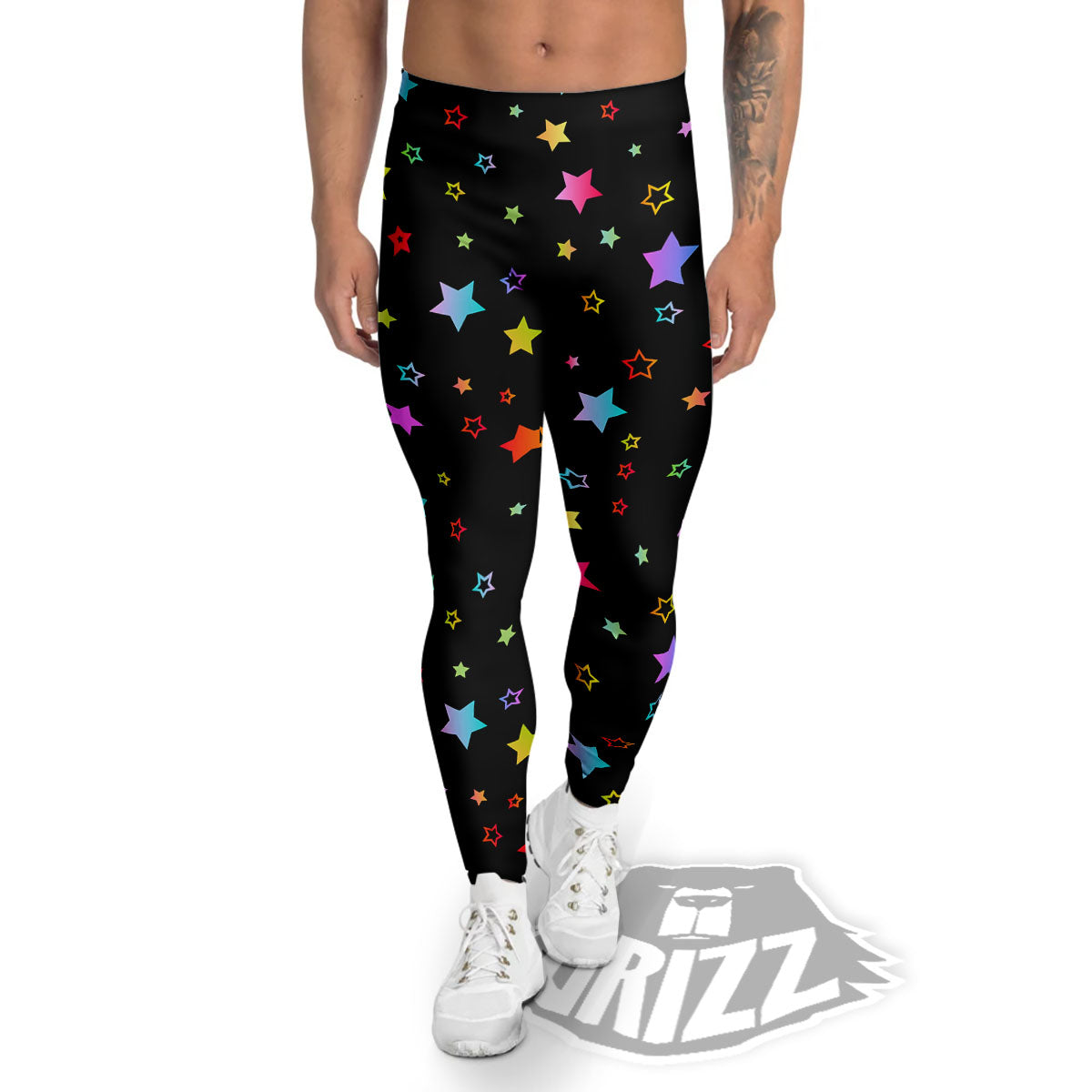 Star Lights Print Pattern Men's Leggings-grizzshop