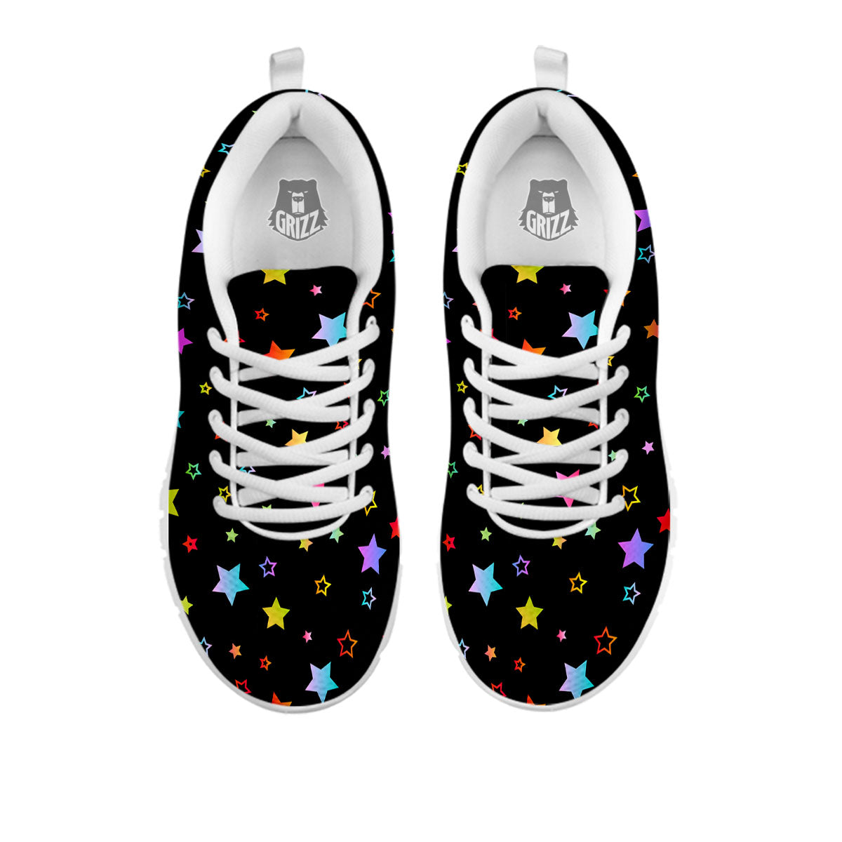 Star Lights Print Pattern White Sneaker-grizzshop