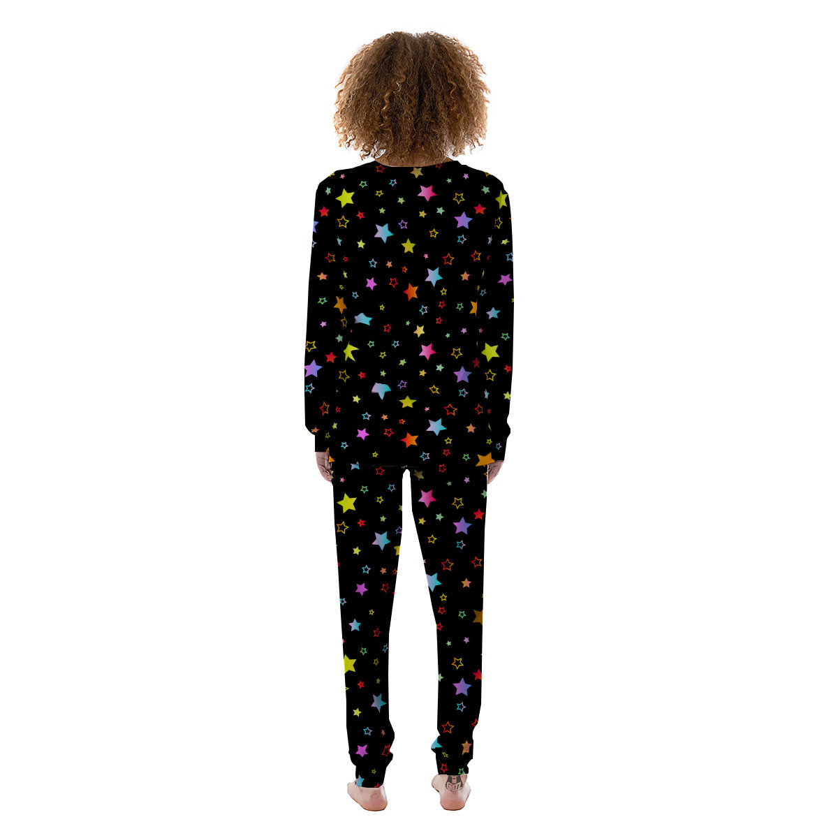 Star Lights Print Pattern Women's Pajamas-grizzshop