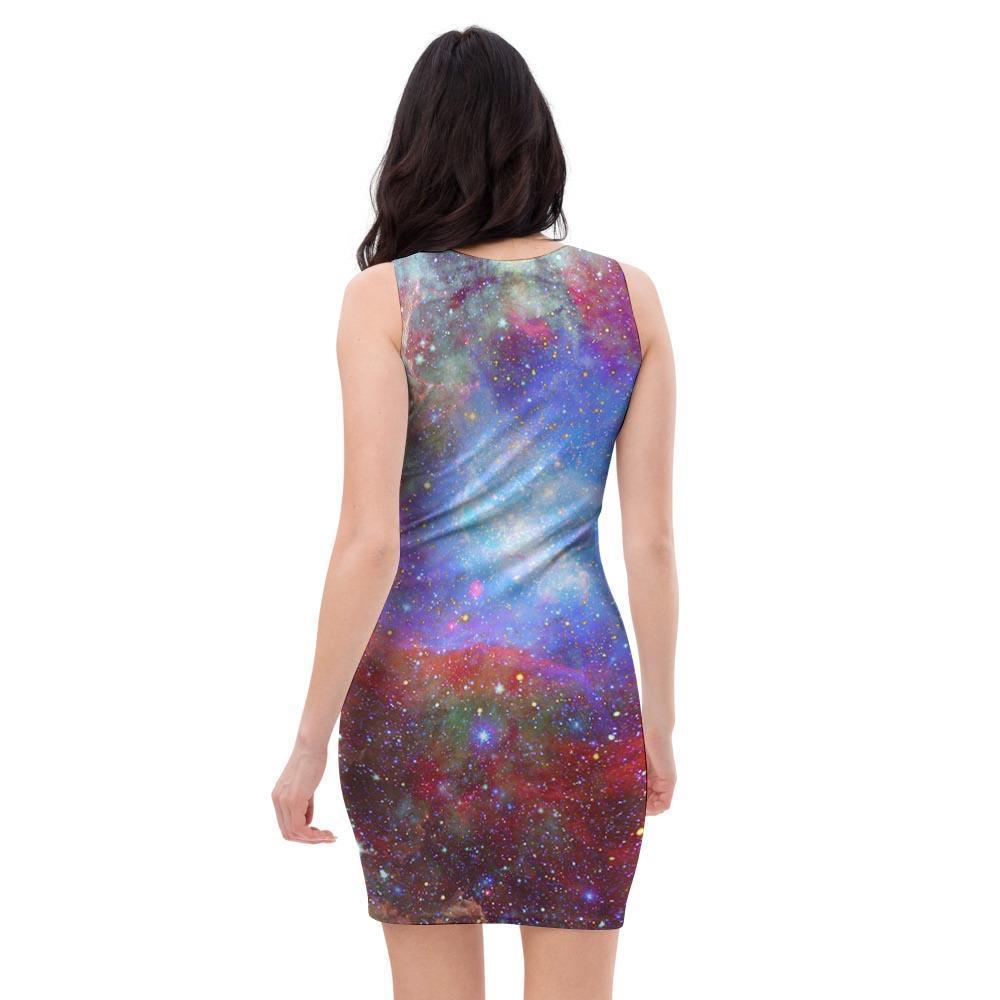 Star Nebula Galaxy Space Bodycon Dress-grizzshop