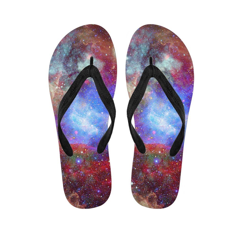 Star Nebula Galaxy Space Men's Flip Flops-grizzshop