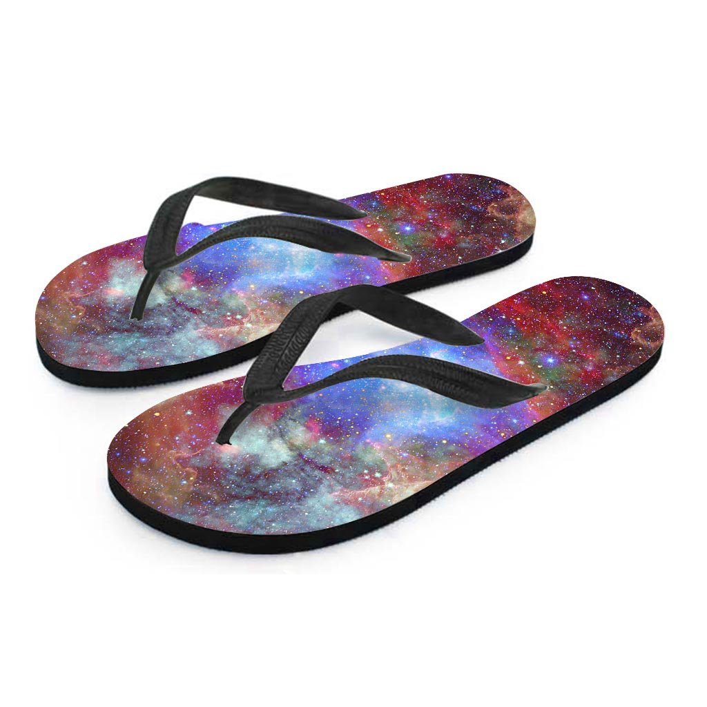 Star Nebula Galaxy Space Men's Flip Flops-grizzshop