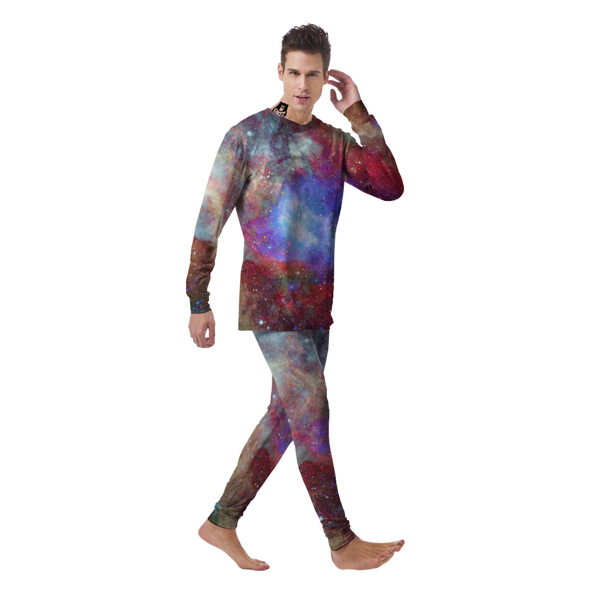 Star Nebula Galaxy Space Men's Pajamas-grizzshop