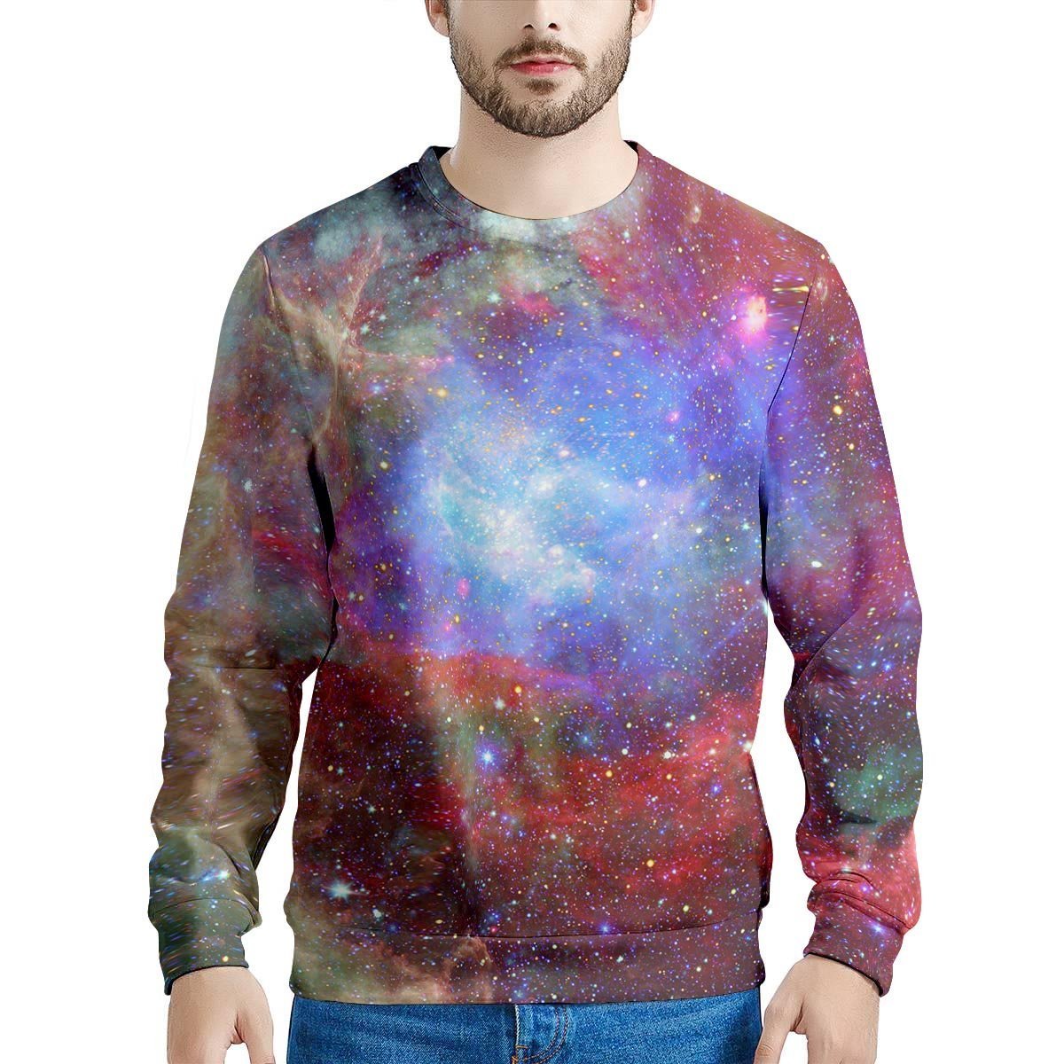 Star Nebula Galaxy Space Men's Sweatshirt-grizzshop