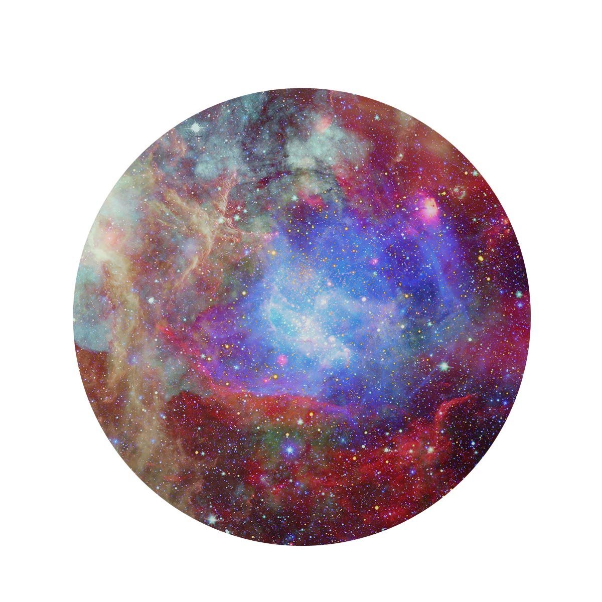 Star Nebula Galaxy Space Round Rug-grizzshop