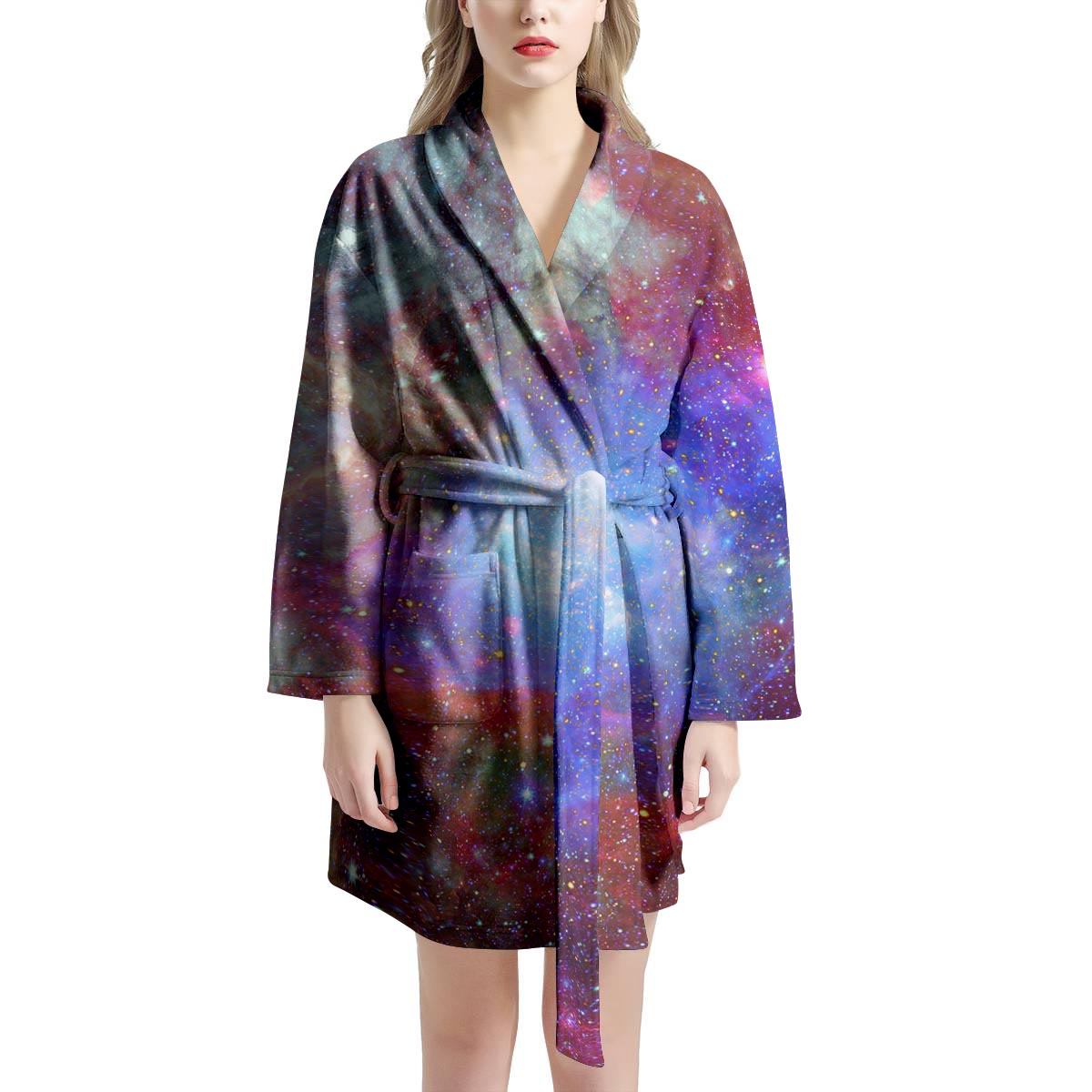 Star Nebula Galaxy Space Women's Robe-grizzshop