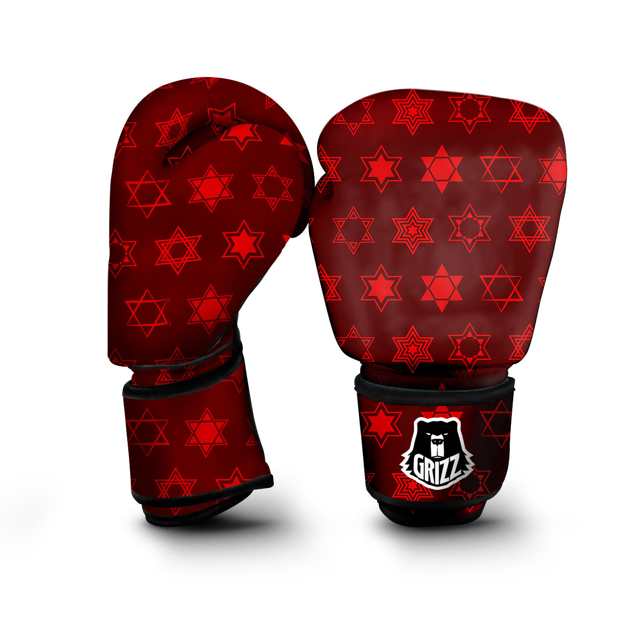 Star Of David Geometric Print Boxing Gloves-grizzshop