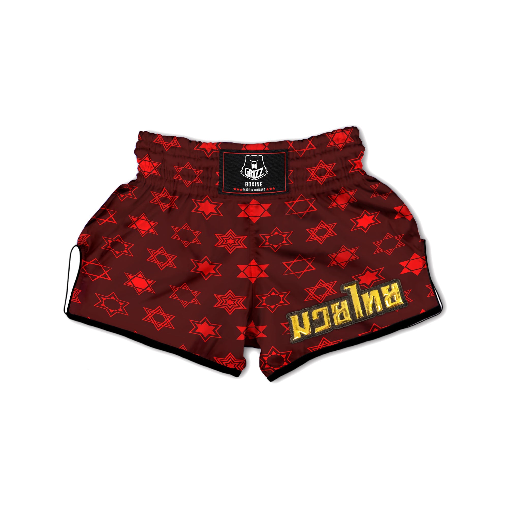 Star Of David Geometric Print Muay Thai Boxing Shorts-grizzshop