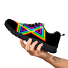 Star Of David Rainbow Print Black Sneaker-grizzshop