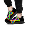 Star Of David Rainbow Print Black Sneaker-grizzshop