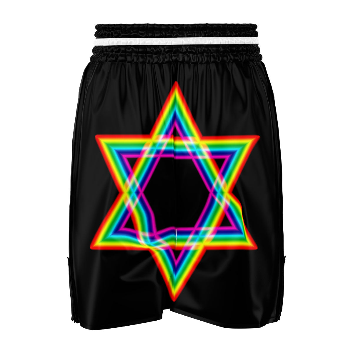 Star Of David Rainbow Print Boxing Shorts-grizzshop
