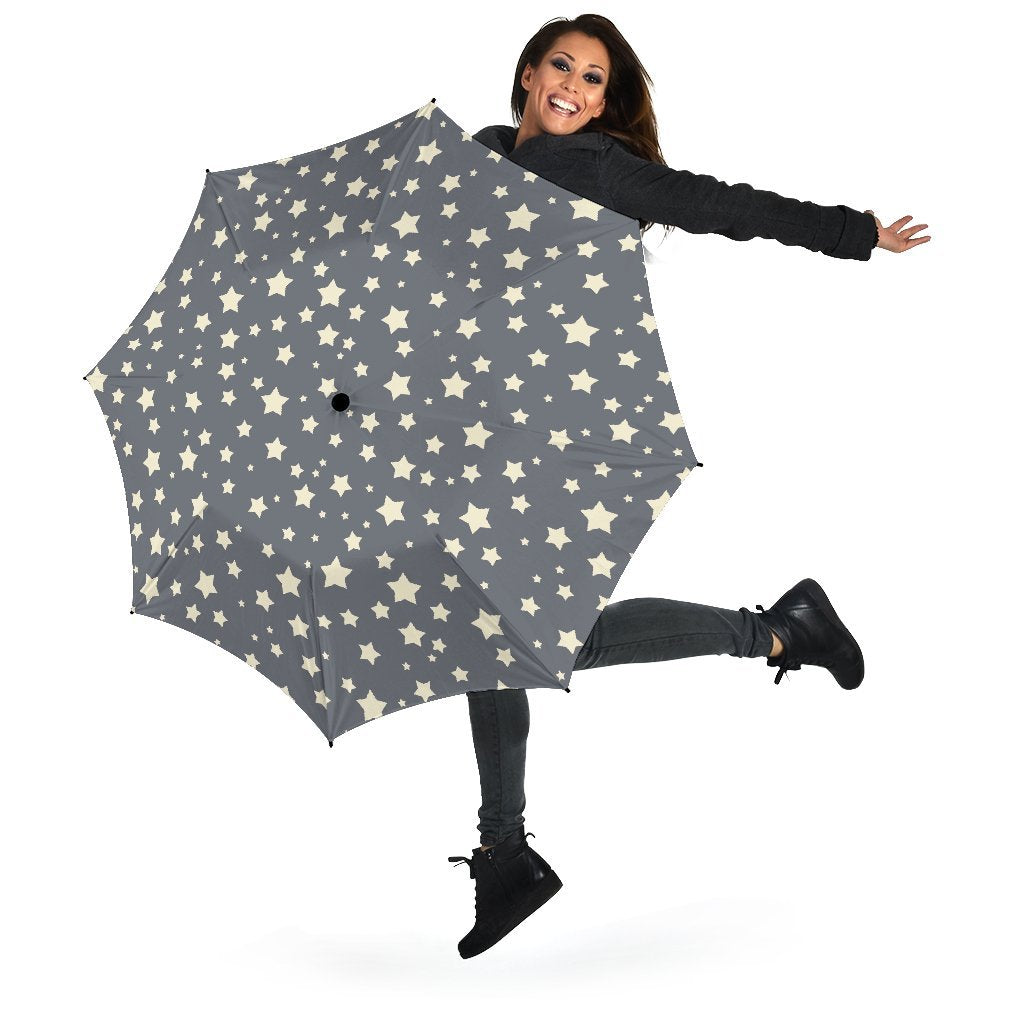 Star Pattern Print Automatic Foldable Umbrella-grizzshop