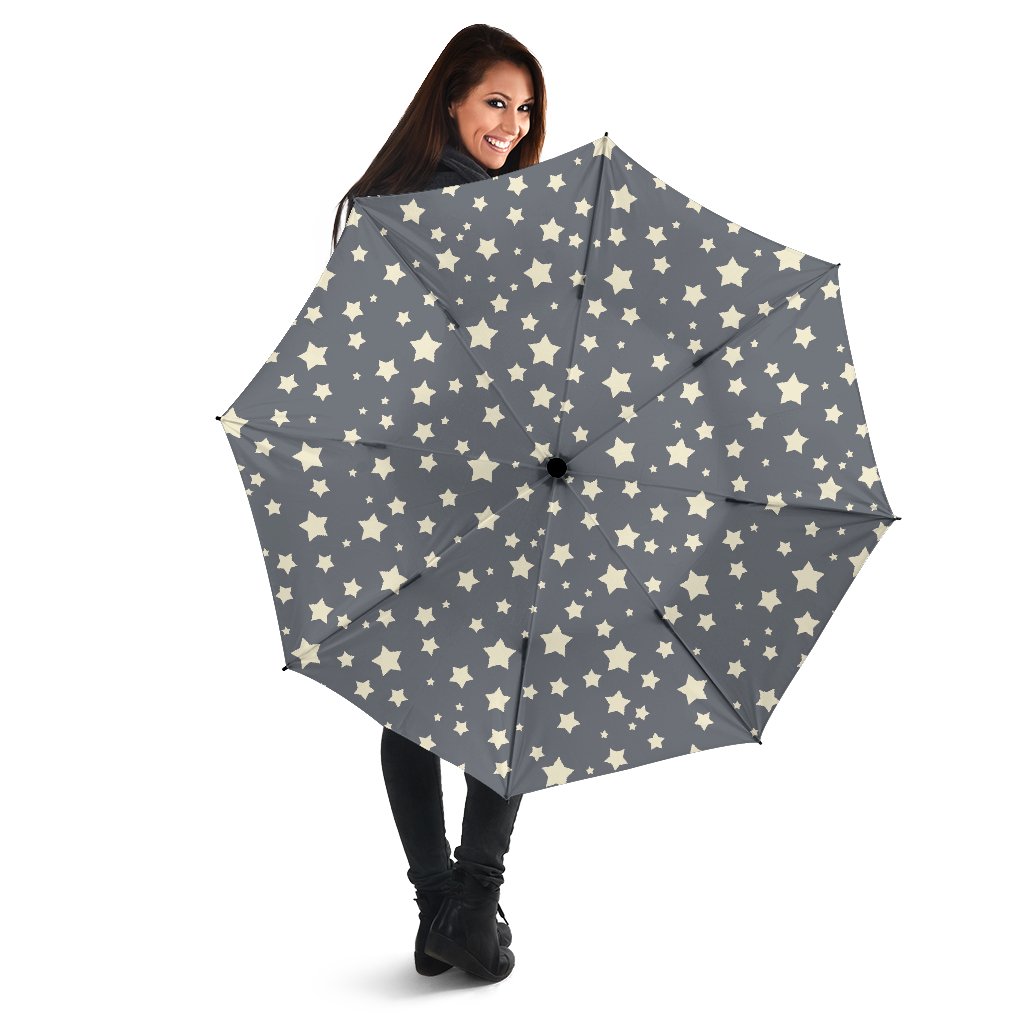 Star Pattern Print Automatic Foldable Umbrella-grizzshop