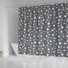 Star Pattern Print Bathroom Shower Curtain-grizzshop