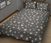 Star Pattern Print Bed Set Quilt-grizzshop