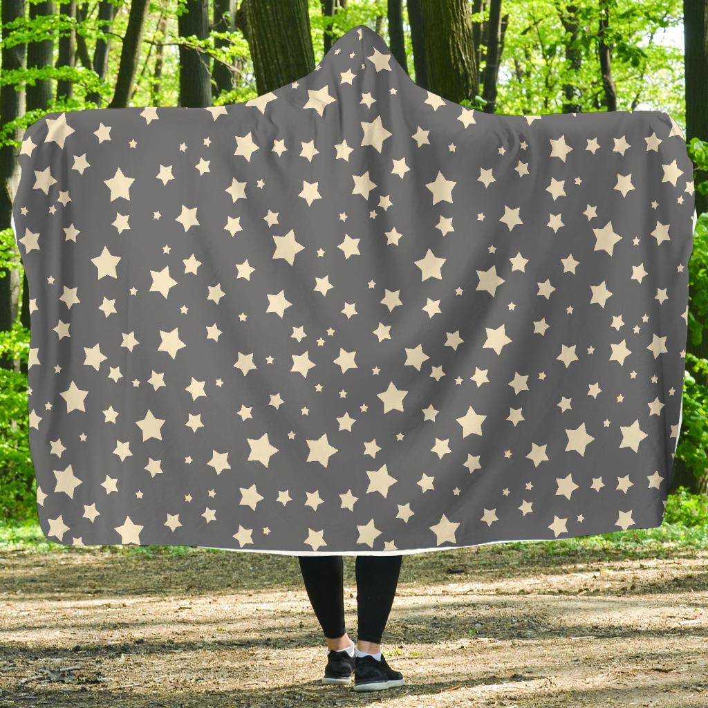 Star Pattern Print Hooded Blanket-grizzshop