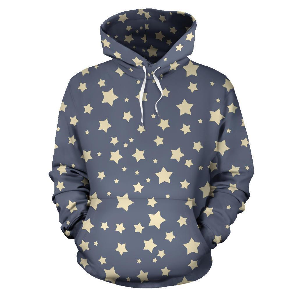 Star Pattern Print Men Women Pullover Hoodie-grizzshop