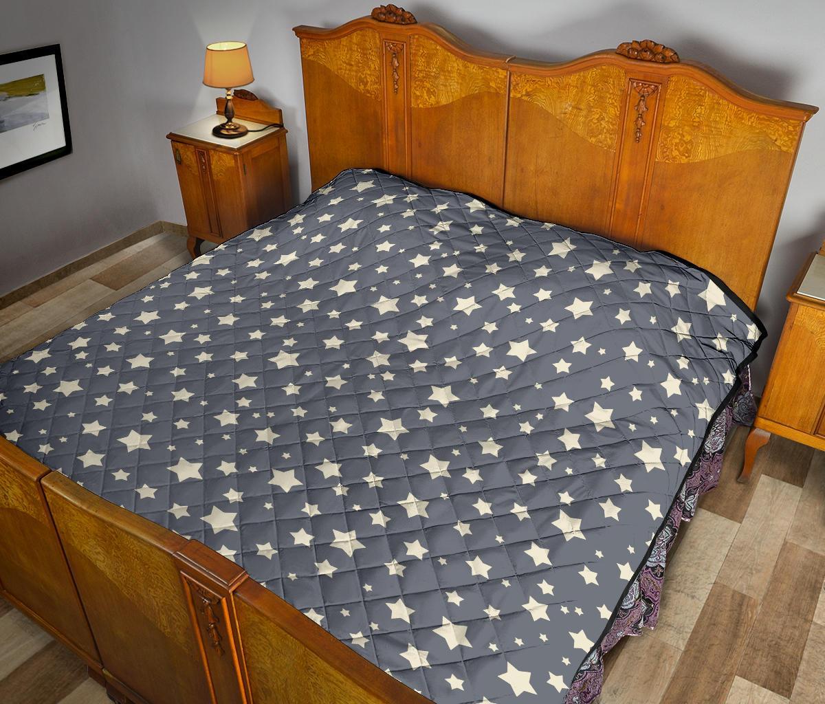 Star Pattern Print Quilt-grizzshop