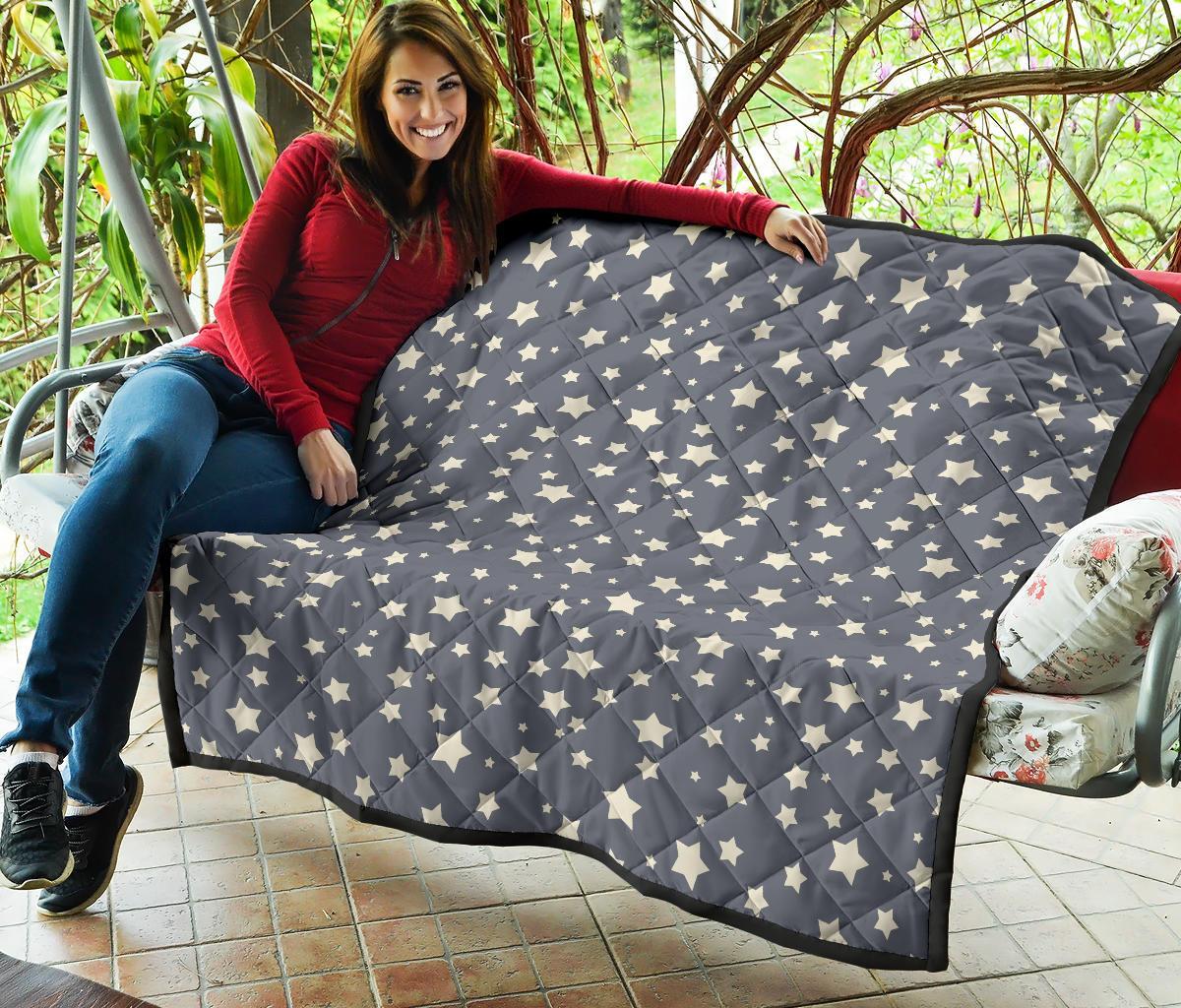 Star Pattern Print Quilt-grizzshop