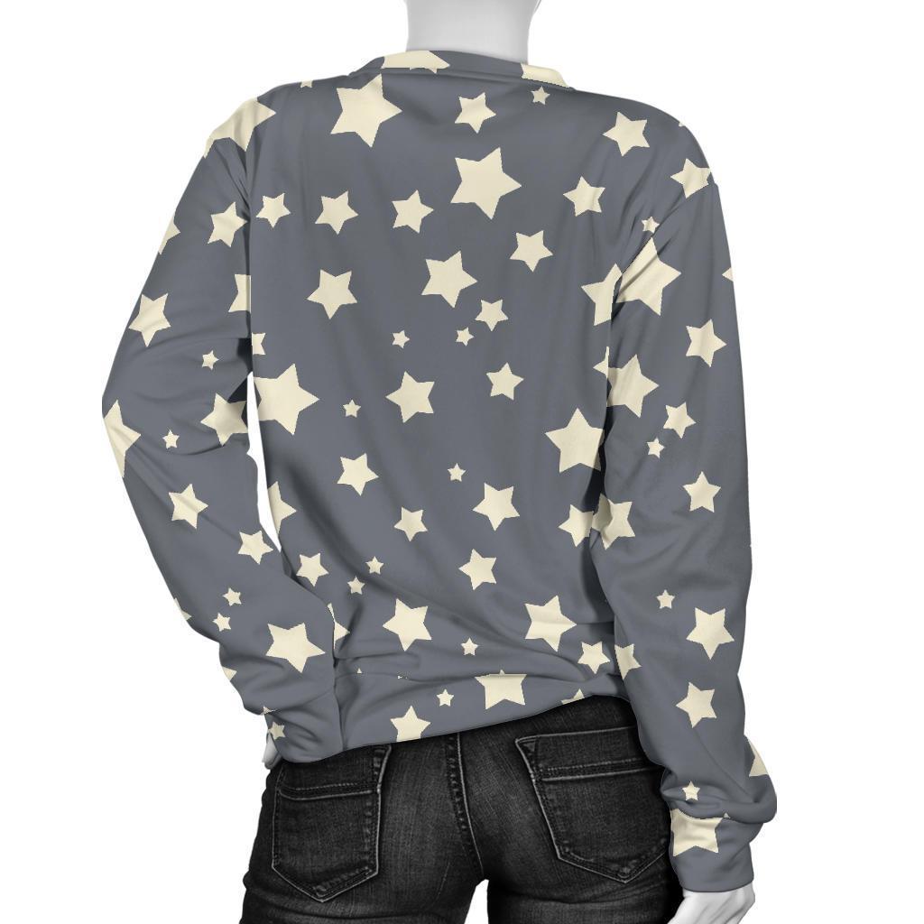 Star Pattern Print Women's Sweatshirt-grizzshop