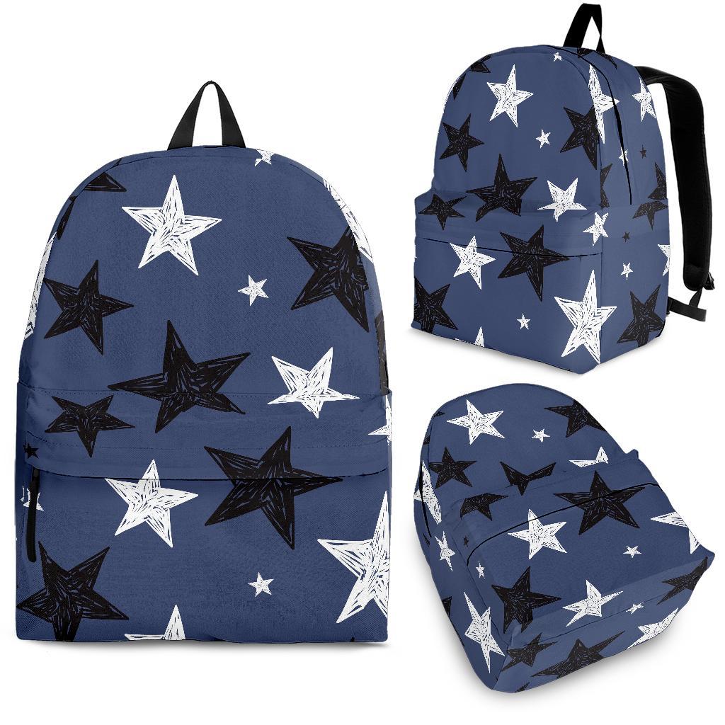 Star Print Pattern Backpack-grizzshop