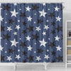 Star Print Pattern Bathroom Shower Curtain-grizzshop