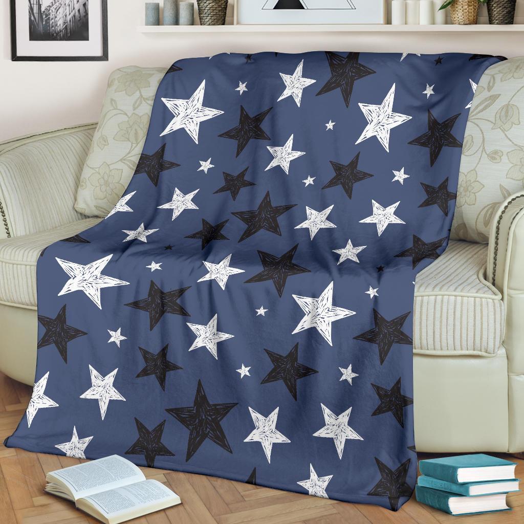 Star Print Pattern Blanket-grizzshop