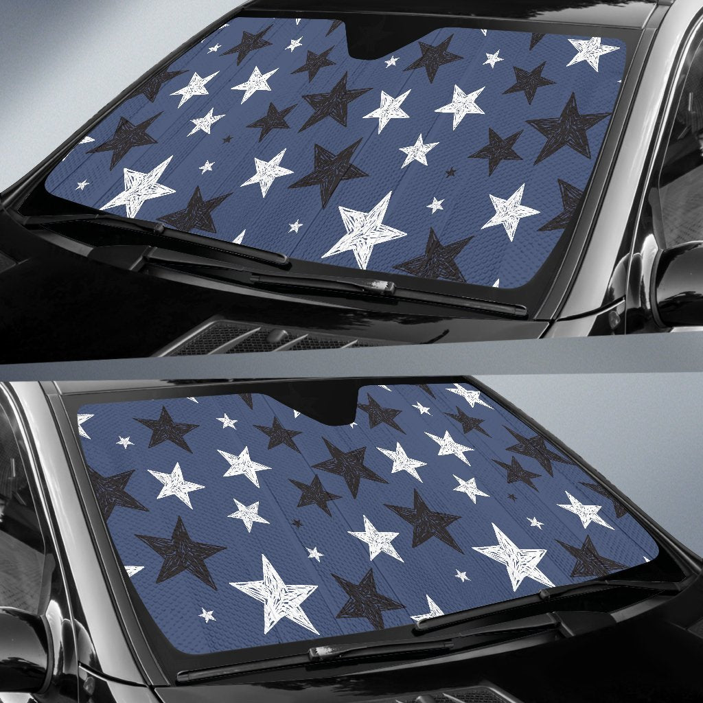 Star Print Pattern Car Sun Shade-grizzshop