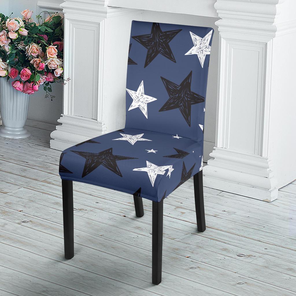 Star Print Pattern Chair Cover-grizzshop