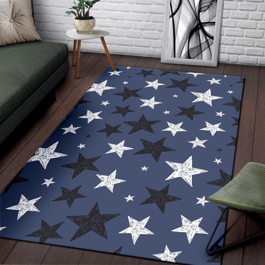 Star Print Pattern Floor Mat-grizzshop