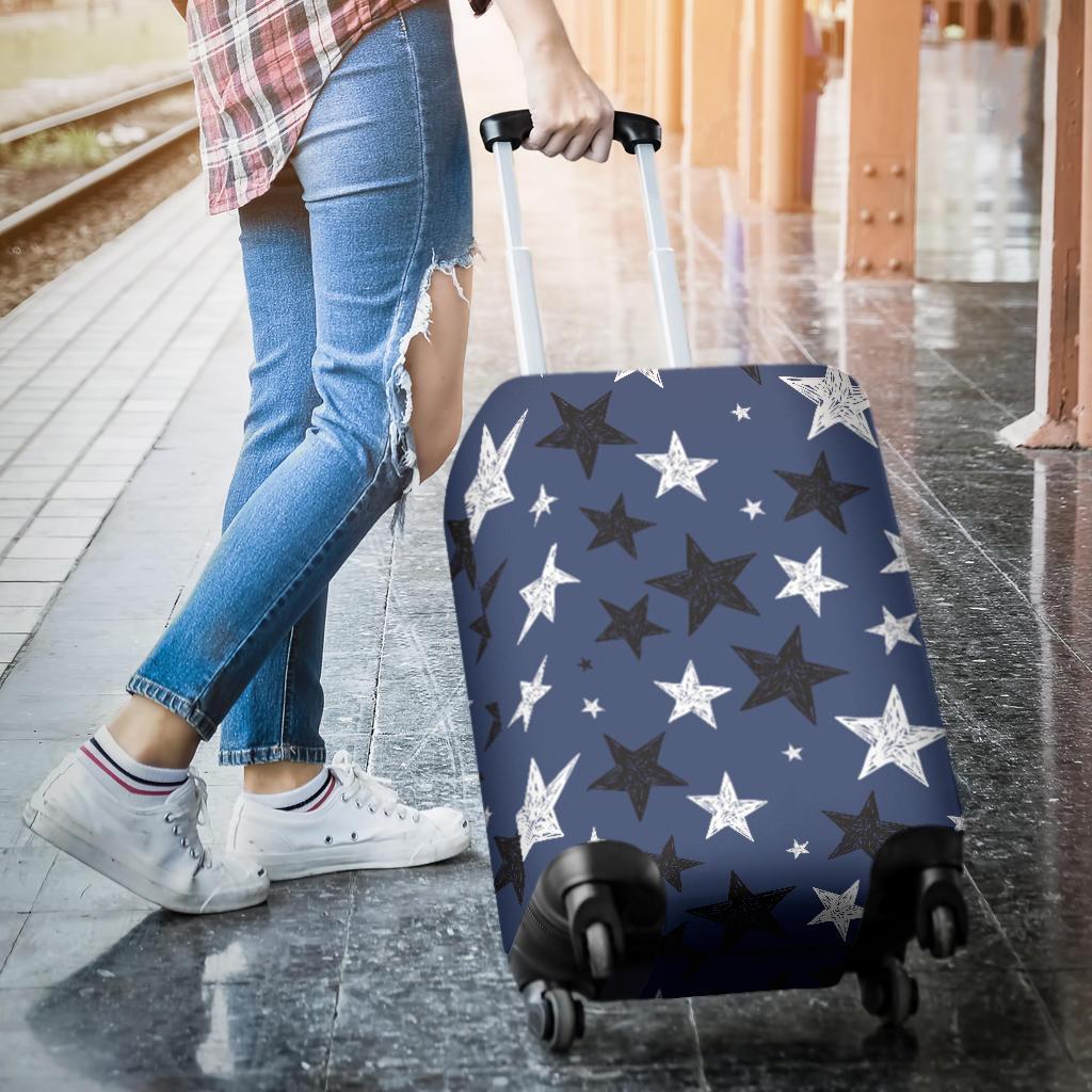 Star Print Pattern Luggage Cover Protector-grizzshop