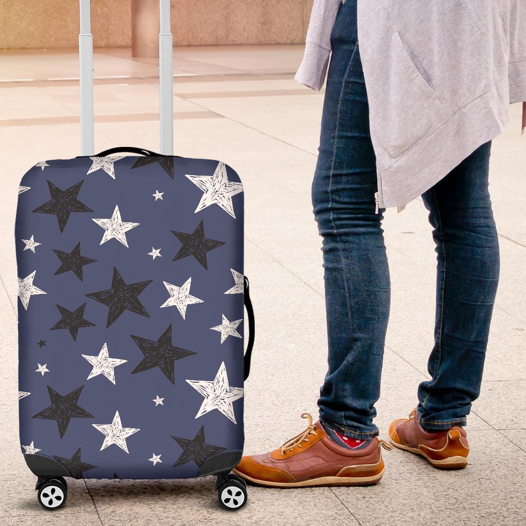 Star Print Pattern Luggage Cover Protector-grizzshop