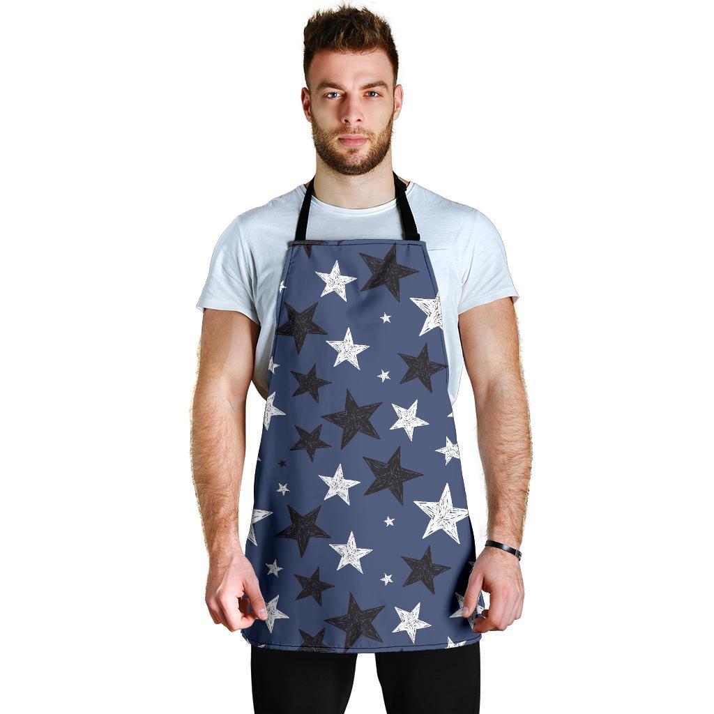 Star Print Pattern Men's Apron-grizzshop