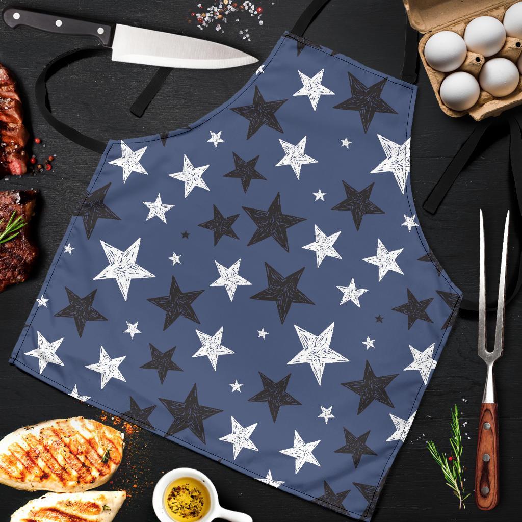 Star Print Pattern Men's Apron-grizzshop