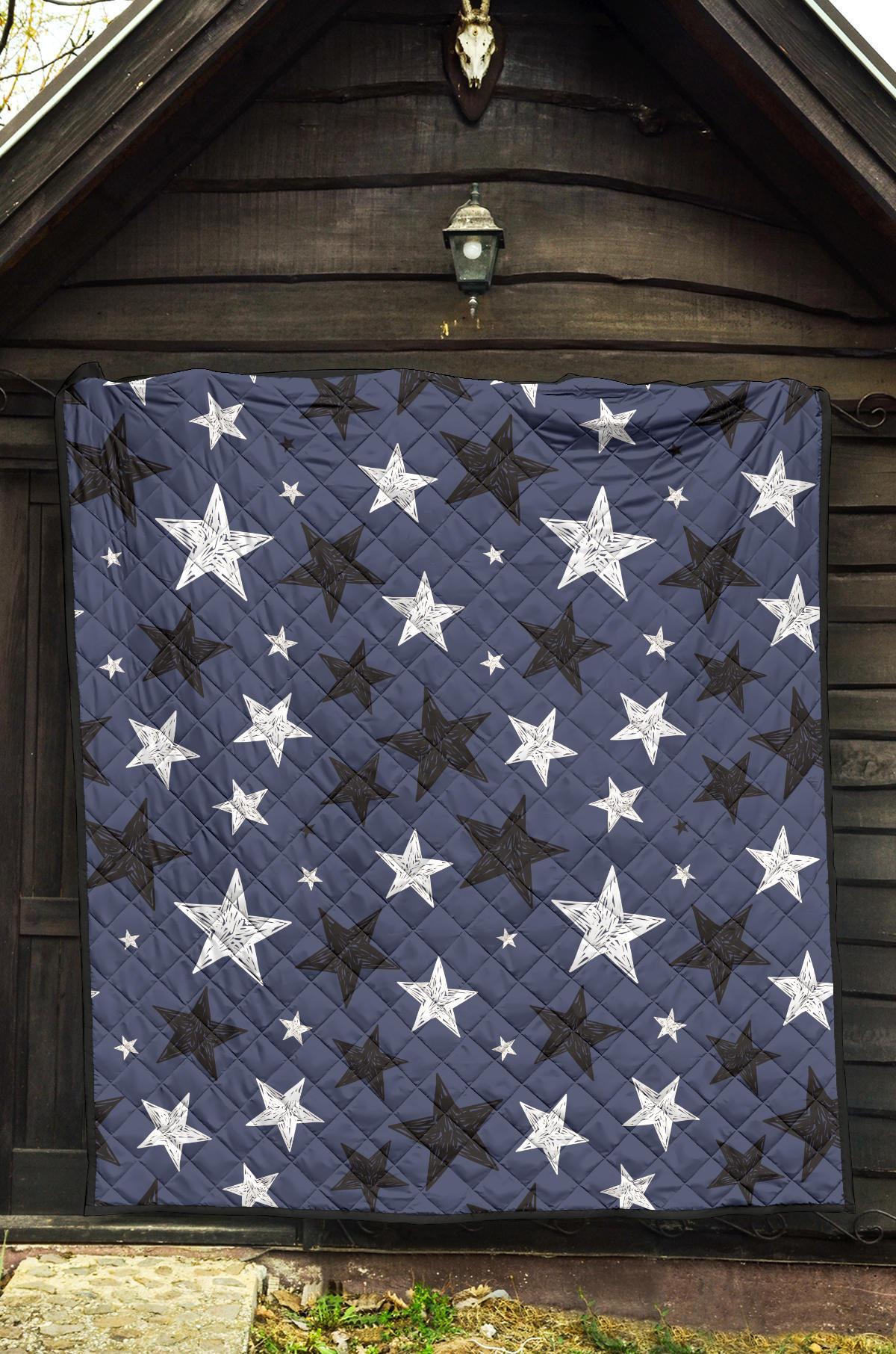 Star Print Pattern Quilt-grizzshop