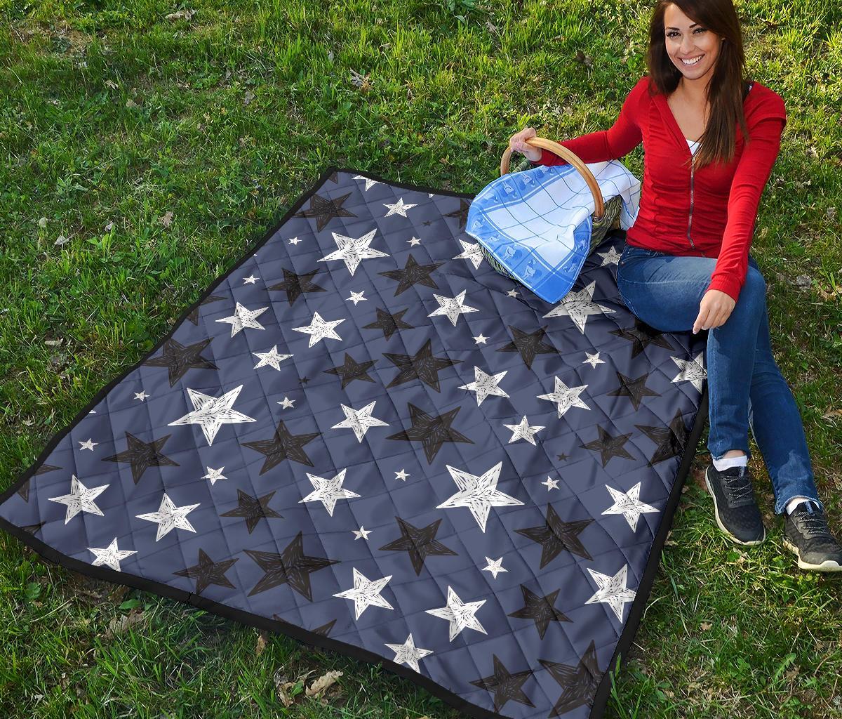 Star Print Pattern Quilt-grizzshop