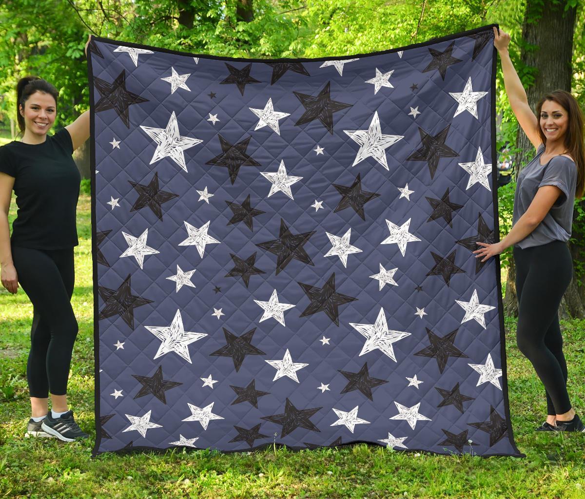 Star Print Pattern Quilt-grizzshop