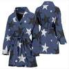 Star Print Pattern Women Long Robe-grizzshop