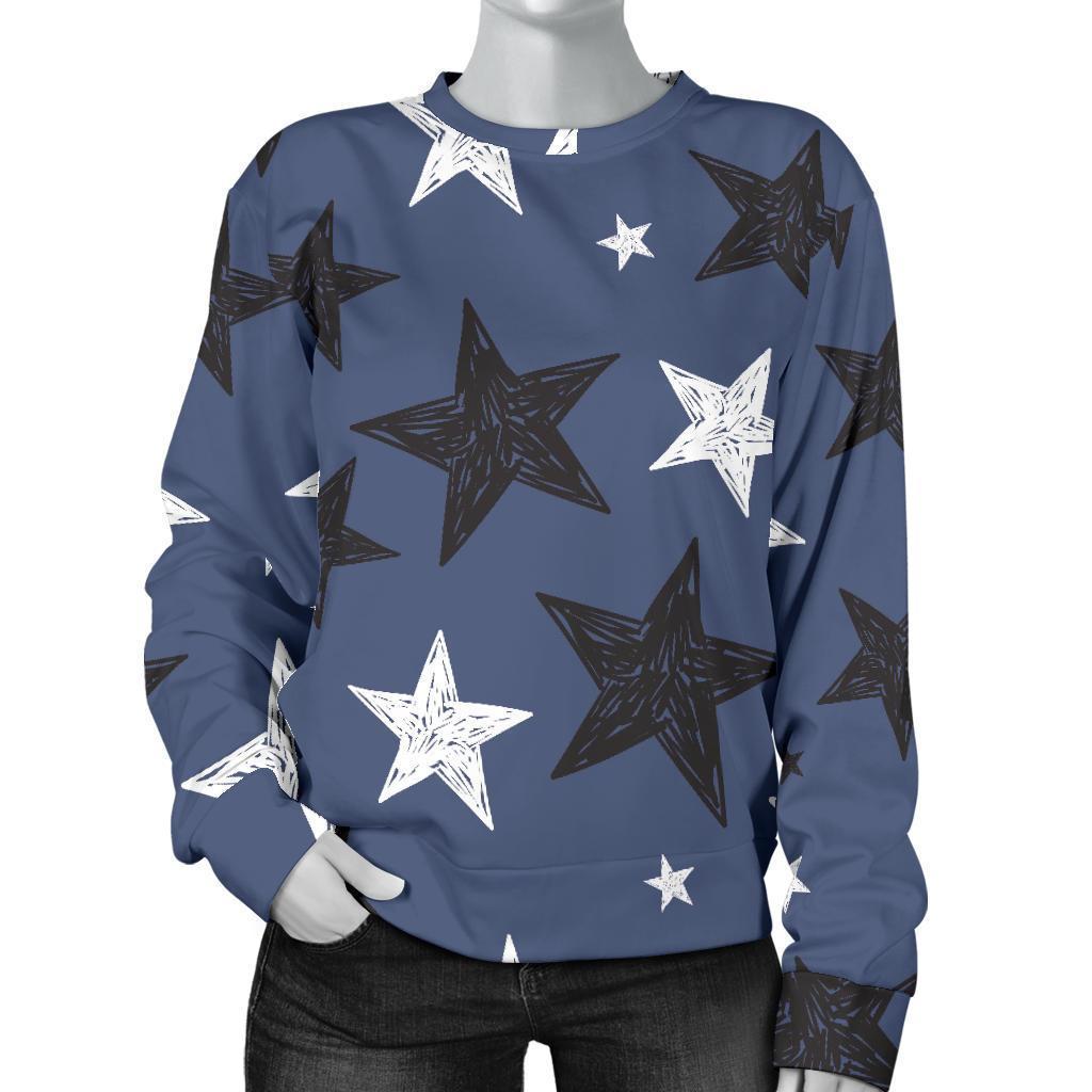 Star Print Pattern Women's Sweatshirt-grizzshop